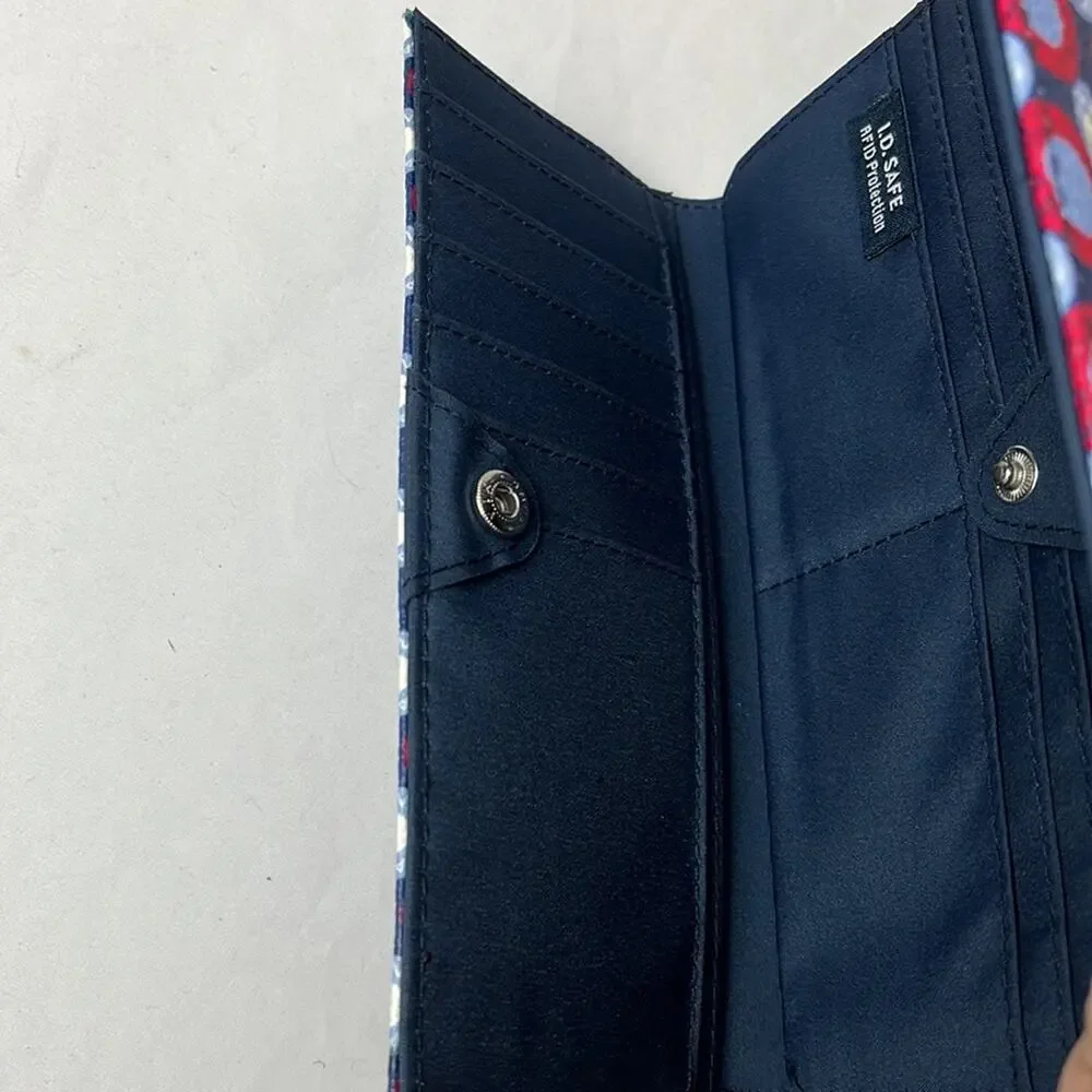 Nautica Deep Sea Dive Money Manager Wallet Red Blue 7.5”x3.5”
